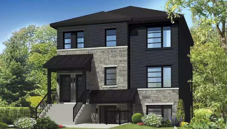 image of small modern house plan 10488