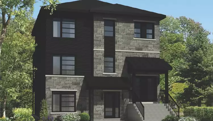 image of small modern house plan 7365