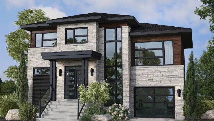 image of small modern house plan 9928