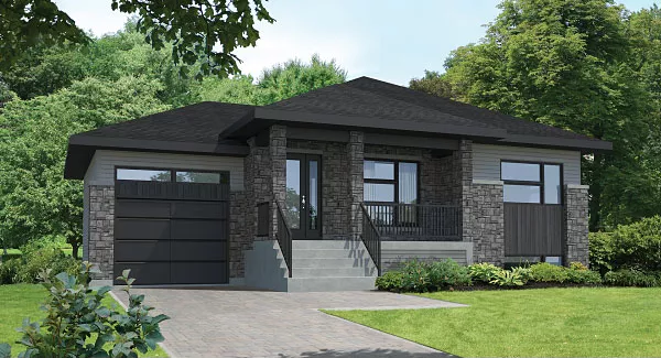 image of tiny contemporary house plan 9803