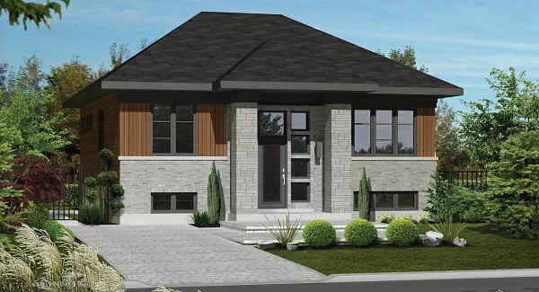 image of small modern house plan 9806