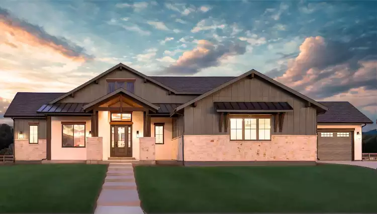 image of transitional house plan 10859