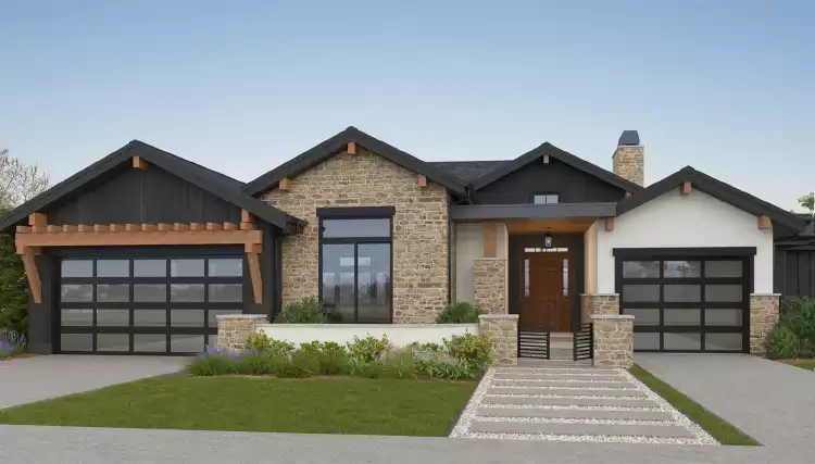 image of courtyard house plan 11424