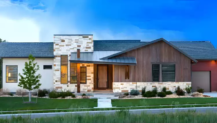 image of single story contemporary house plan 11453