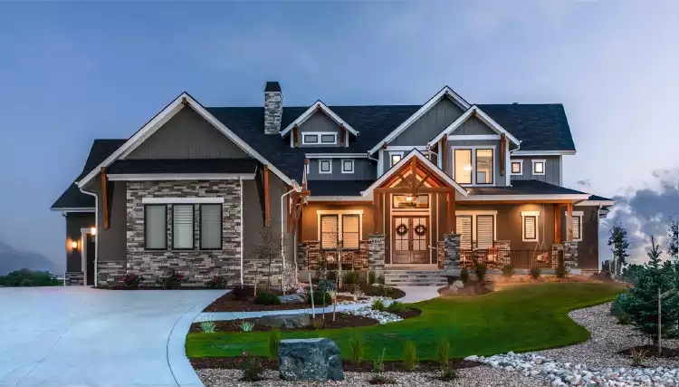 image of side entry garage house plan 11458