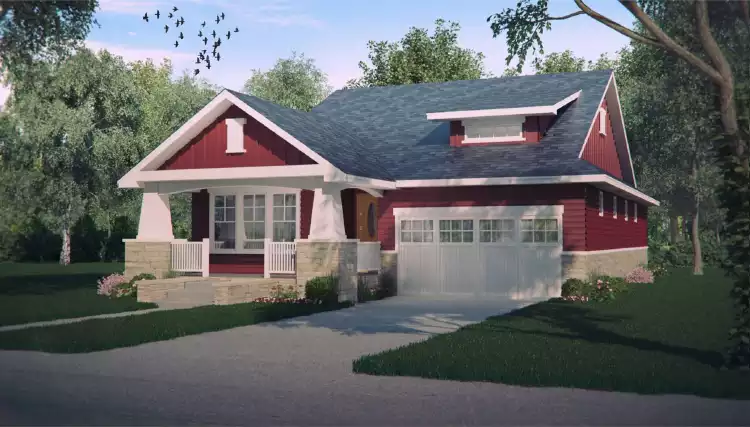 image of single story cottage house plan 11502