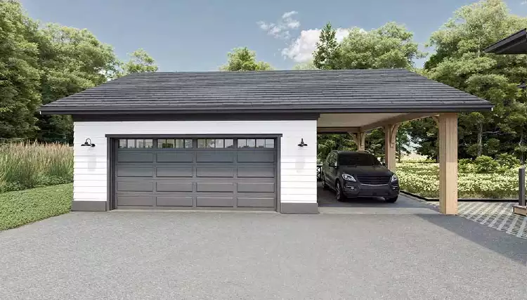 image of garage house plan 10613