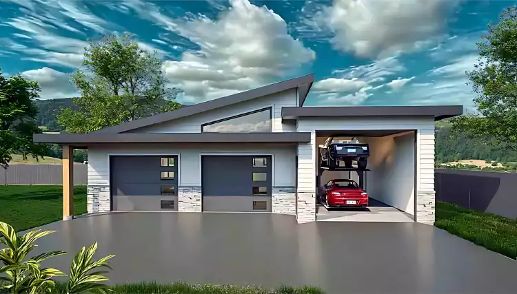 image of garage house plan 11375