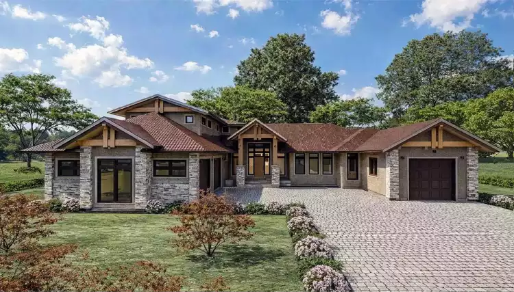 image of transitional house plan 12230