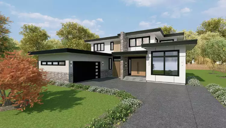 image of coastal contemporary house plan 9264