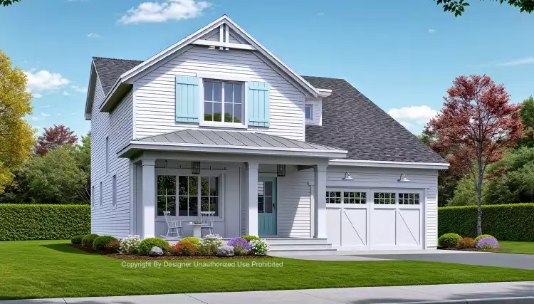 image of 2 story traditional house plan 10296