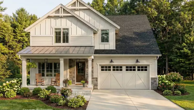 image of 2 story craftsman house plan 10314