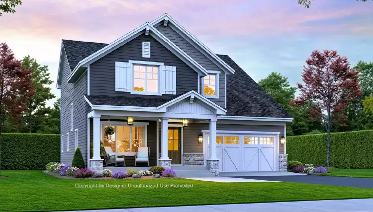 image of 2 story traditional house plan 10324