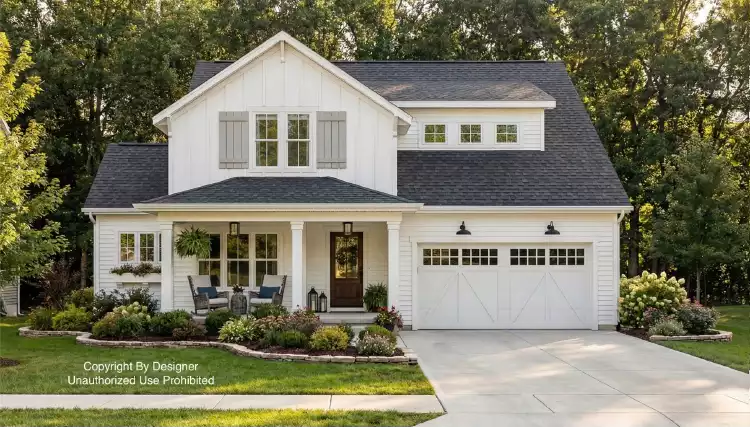 image of 2 story craftsman house plan 10347