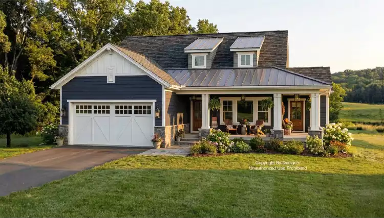 image of single story cottage house plan 10353