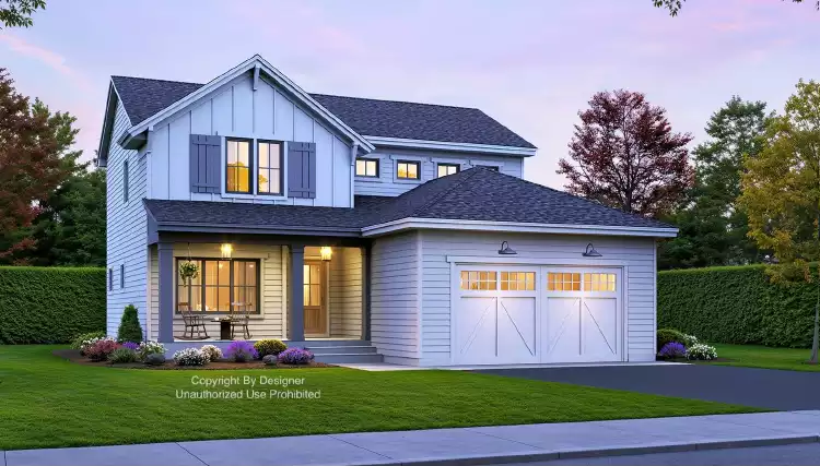 image of 2 story traditional house plan 10375