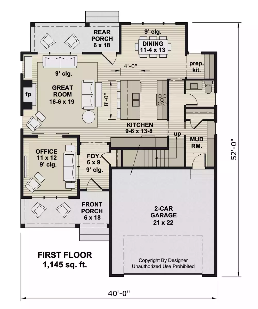 3 Bedroom 2.5 Bath Modern Farmhouse with Loft and Home Office - 10377, image size:1000x1201