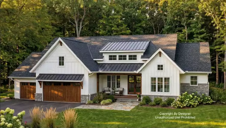 image of transitional house plan 10558