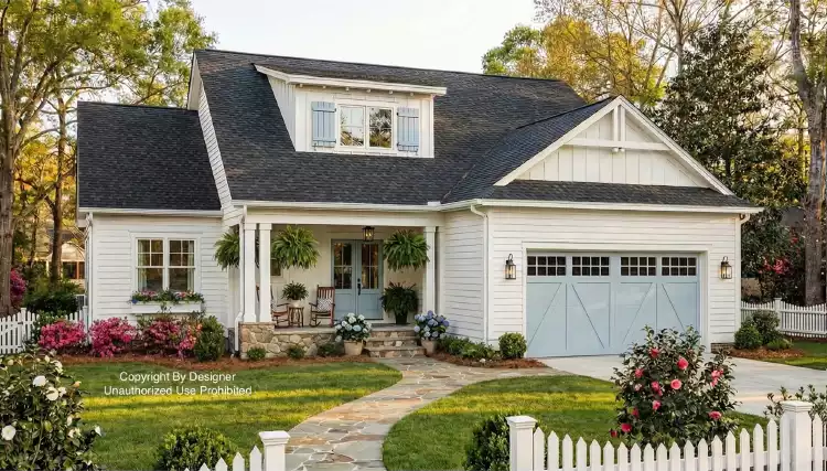 image of 2 story cottage house plan 10756