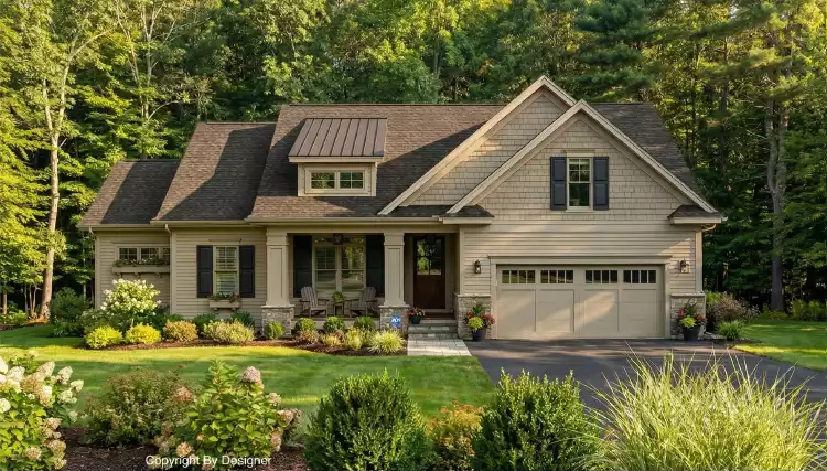 image of single story craftsman house plan 11027