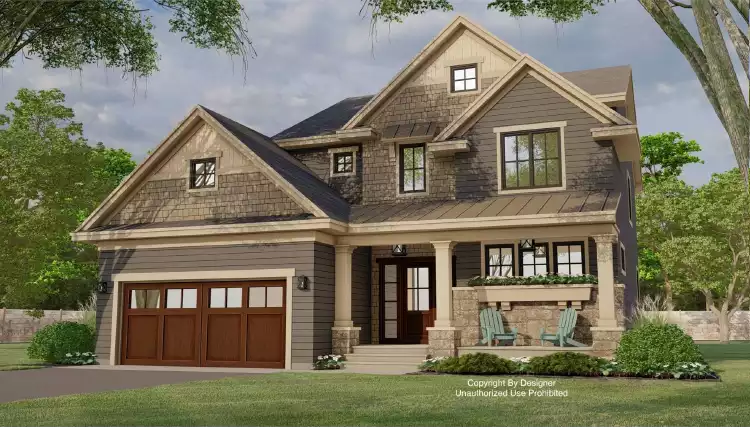 image of 2 story traditional house plan 11091