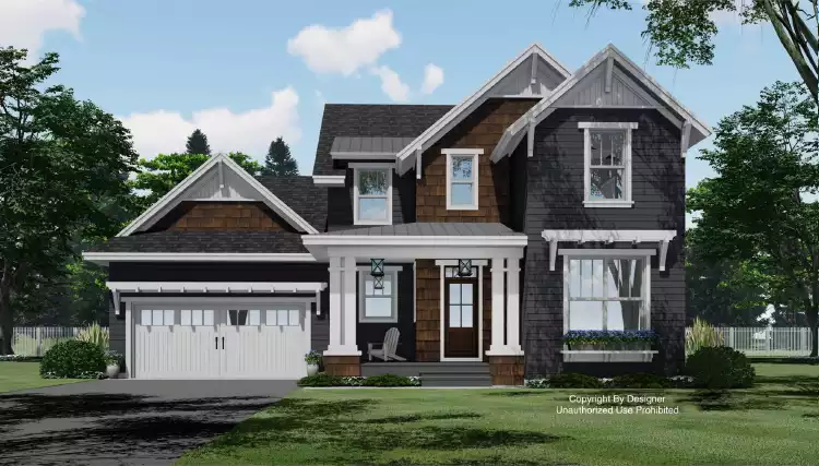 image of 2 story traditional house plan 11092