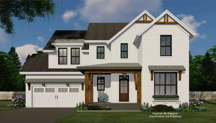 image of 2 story traditional house plan 11174