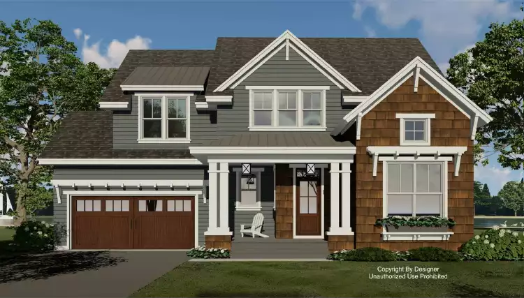image of 2 story traditional house plan 11179