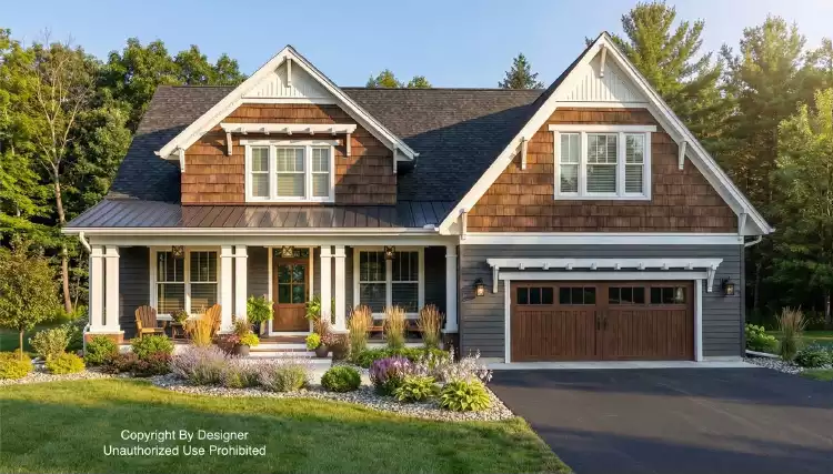 image of large craftsman house plan 11205