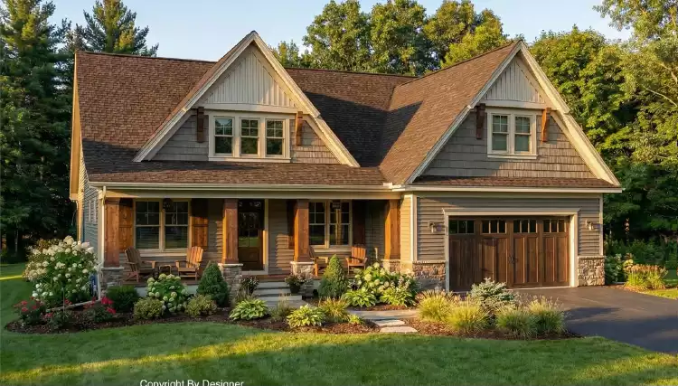 image of large craftsman house plan 11237