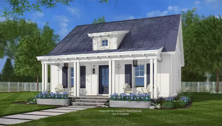 image of small modern farmhouse plan 11344