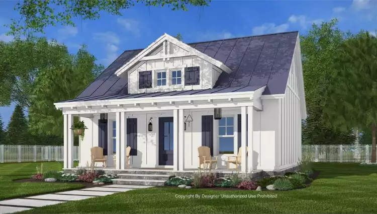 image of small modern farmhouse plan 11347