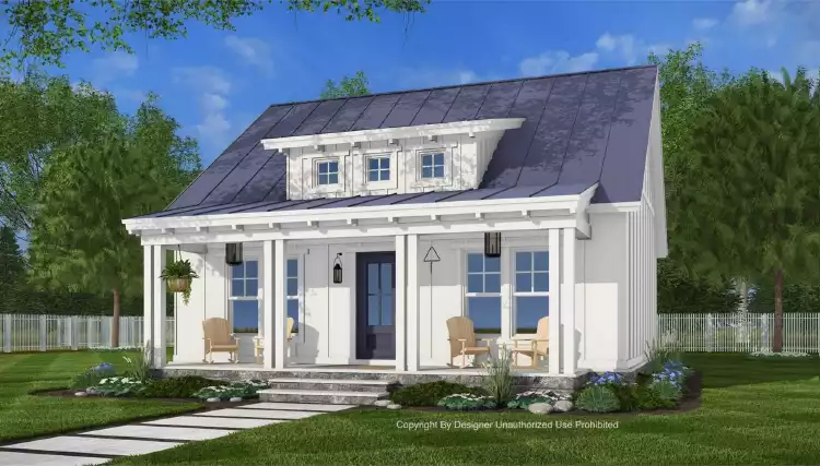 image of small modern farmhouse plan 11348