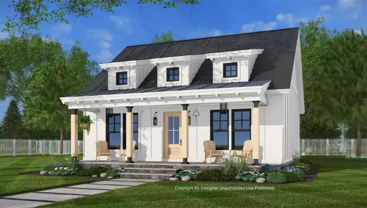 image of small modern farmhouse plan 11349