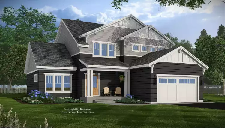 image of 2 story bungalow house plan 11640