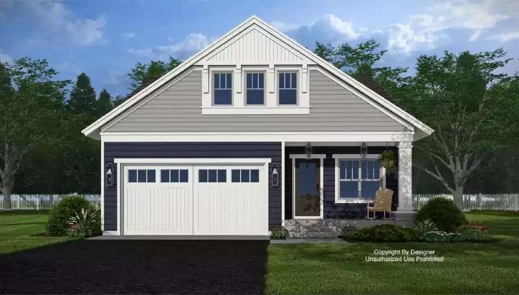 image of single story bungalow house plan 11673