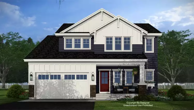 image of 2 story craftsman house plan 11792