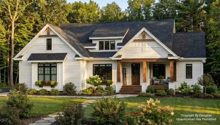 image of large farmhouse plan 12422