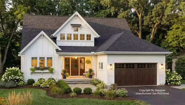 image of 2 story farmhouse plan 12505