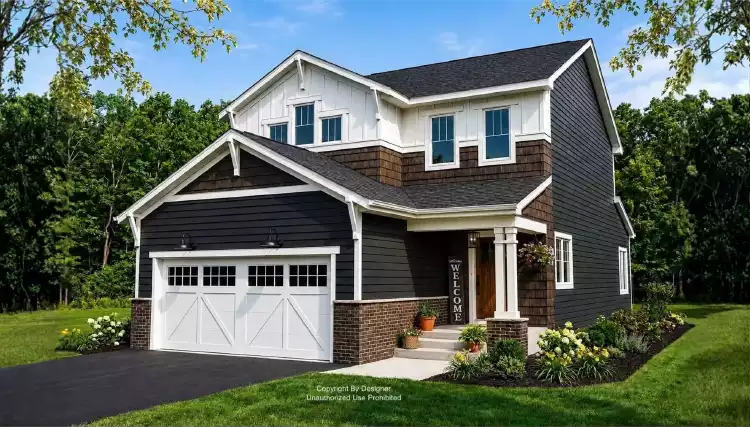 image of 2 story modern farmhouse plan 12767