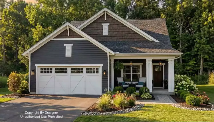 image of single story farmhouse plan 12776