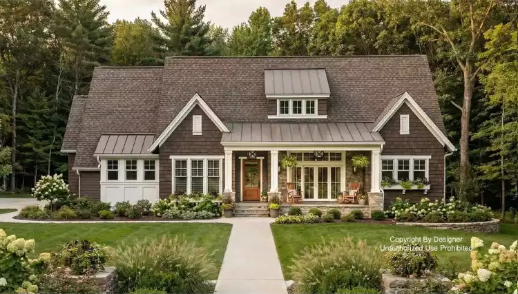 image of 1.5 story house plan 12814