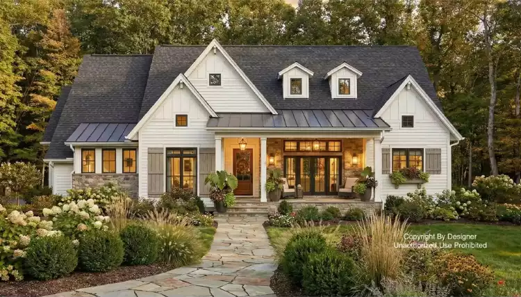 image of 1.5 story house plan 12815