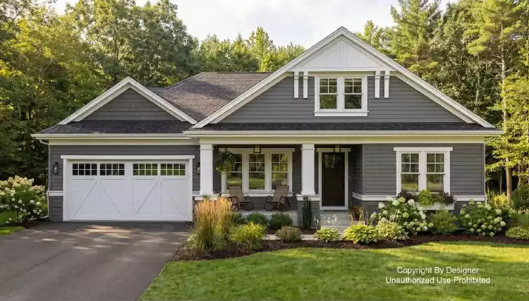 image of small ranch house plans with porches plan 12830