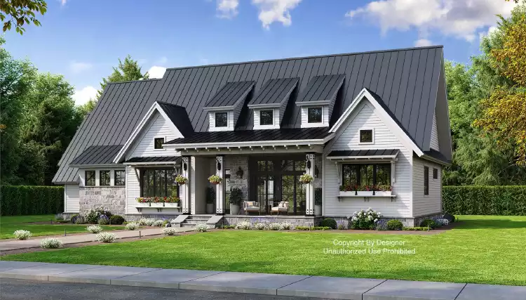 image of single story country house plan 6936