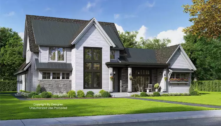 image of 2 story country house plan 7199