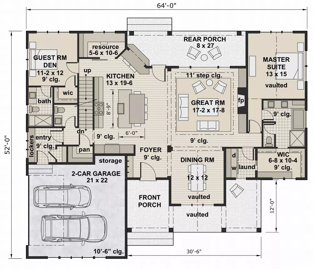 Bedroom Farm House Style House Plan 7200: Country Compton - 7200, image size:1000x862