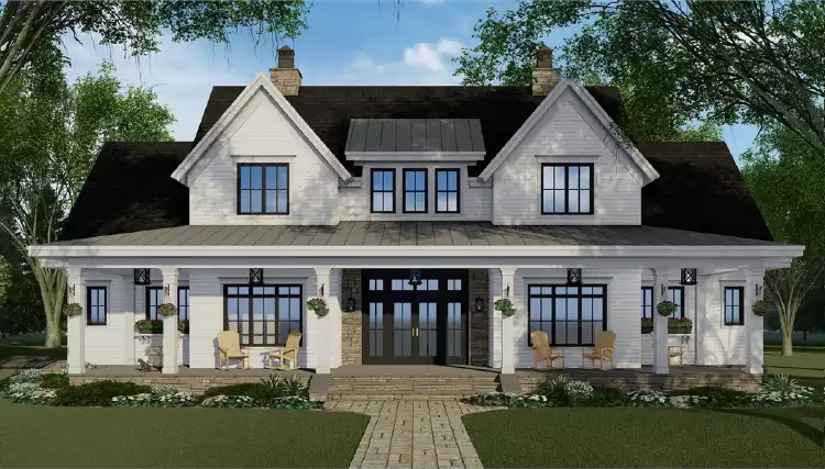 image of 2 story country house plan 7364