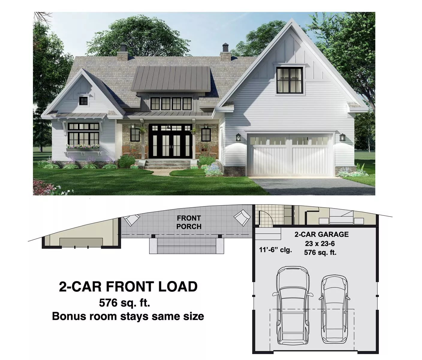 2-Car Front Entry Option
