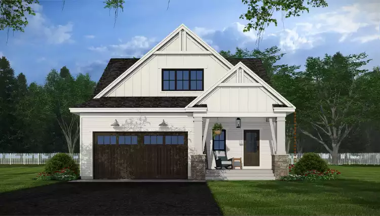 image of 2 story cottage house plan 9491